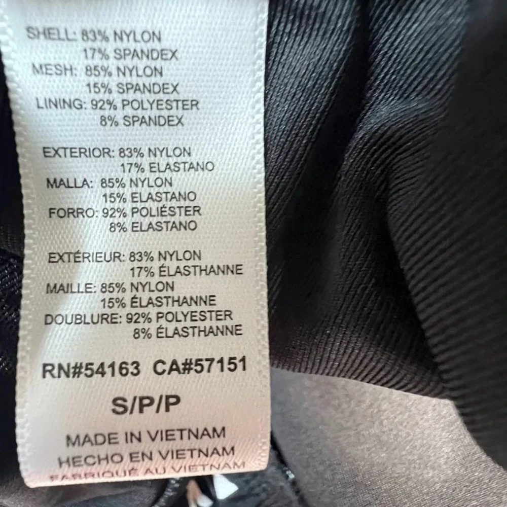 Black One Piece Swimsuit Small DKNY Bathing Suit Tummy Control NWT - Picture 9 of 10